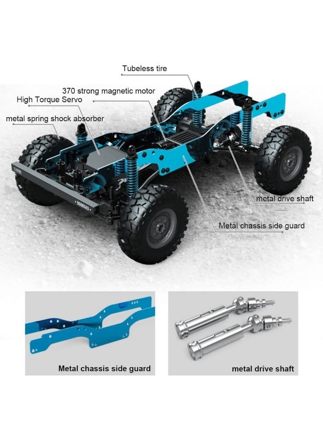 Hummer 1:12 Hummer Large Remote Control Cars, RC Trucks For Adults, RC Cars For Boys Age 8-12, 4WD Hobby All Terrains 4X4 Waterproof Off Road Truck, Monster Trucks With LED Light - Image 5