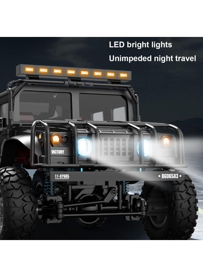Hummer 1:12 Hummer Large Remote Control Cars, RC Trucks For Adults, RC Cars For Boys Age 8-12, 4WD Hobby All Terrains 4X4 Waterproof Off Road Truck, Monster Trucks With LED Light - Image 3