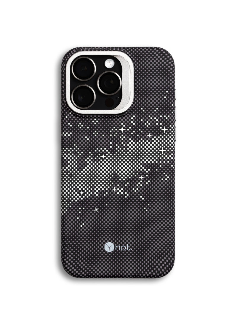 darc iPhone 15 Pro Case Carbon Fiber with MagSafe and Stand - Black Graphite  - Image 1