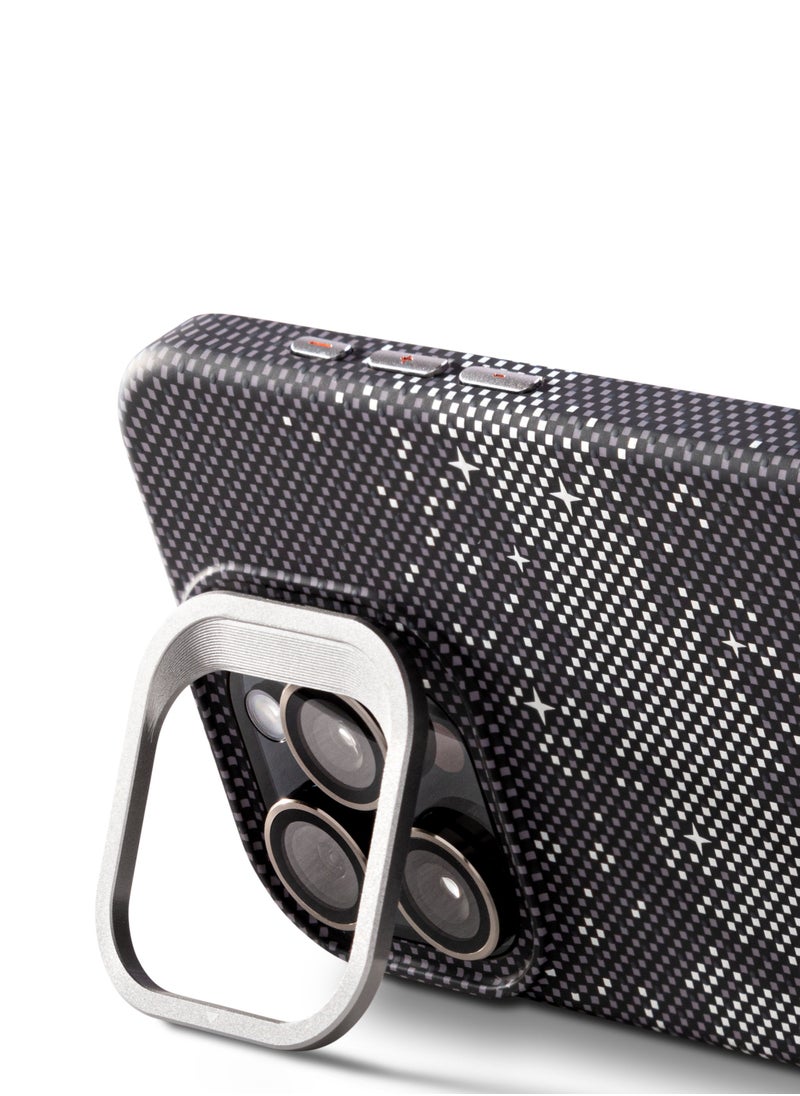 darc iPhone 15 Pro Case Carbon Fiber with MagSafe and Stand - Black Graphite  - Image 4