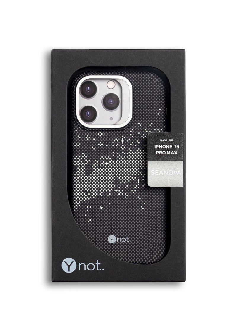 darc iPhone 15 Pro Case Carbon Fiber with MagSafe and Stand - Black Graphite  - Image 3