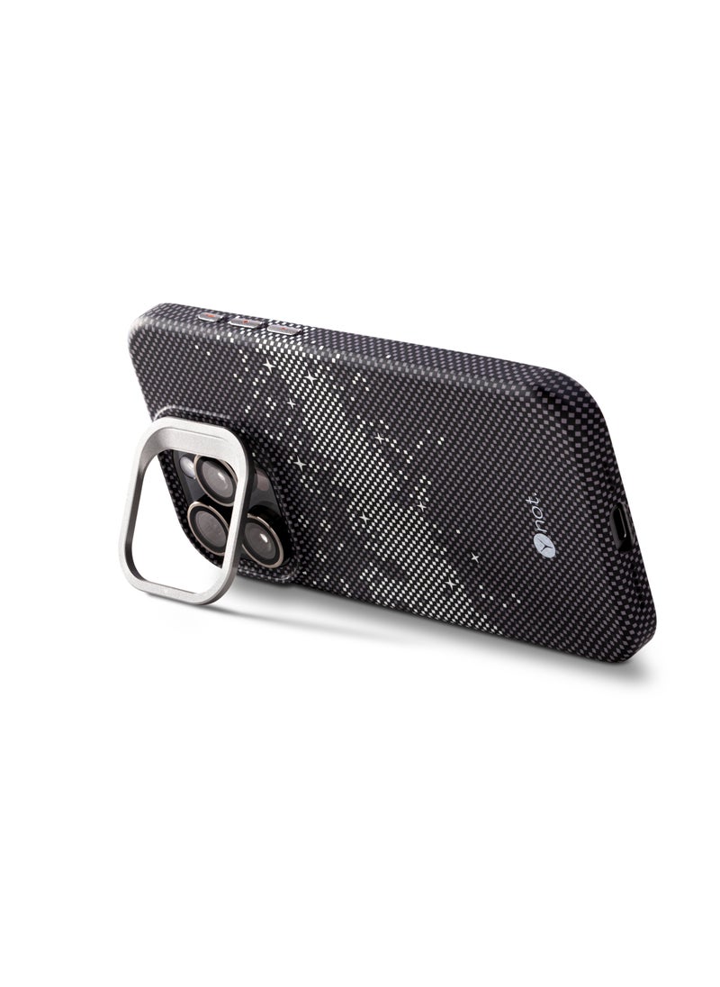 darc iPhone 15 Pro Case Carbon Fiber with MagSafe and Stand - Black Graphite  - Image 5