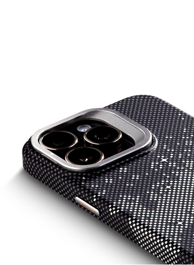 iPhone 15 Pro Case Carbon Fiber with MagSafe and Stand - Black Graphite