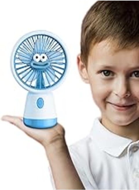 hanso Mini Portable USB Hand Fan, USB Fan Portable High Speed, Mini USB Desktop & Handheld Fan, Compact 3-Speed, Portable Desktop & Handheld Cooling with 1.5W Power, YS-2325 (Blue)
