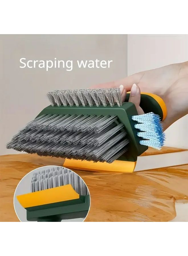 Green 2pcs Multifunctional Triangle Cleaning Brush No Dead Angles Bathroom Kitchen Outdoor Use Durable Plastic Multi Surface Scrubber - Image 3
