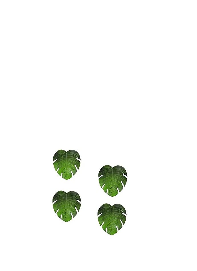 Generic - Palm Leaf Design Coasters – Set of 4 by Balincy Add a tropical touch to your table with these Hawaiian-style palm leaf coasters. Designed for both aesthetics and functionality, these coasters protect your wooden table, desk, or kitchen counter from spills and heat while preventing slippage. - Image 1