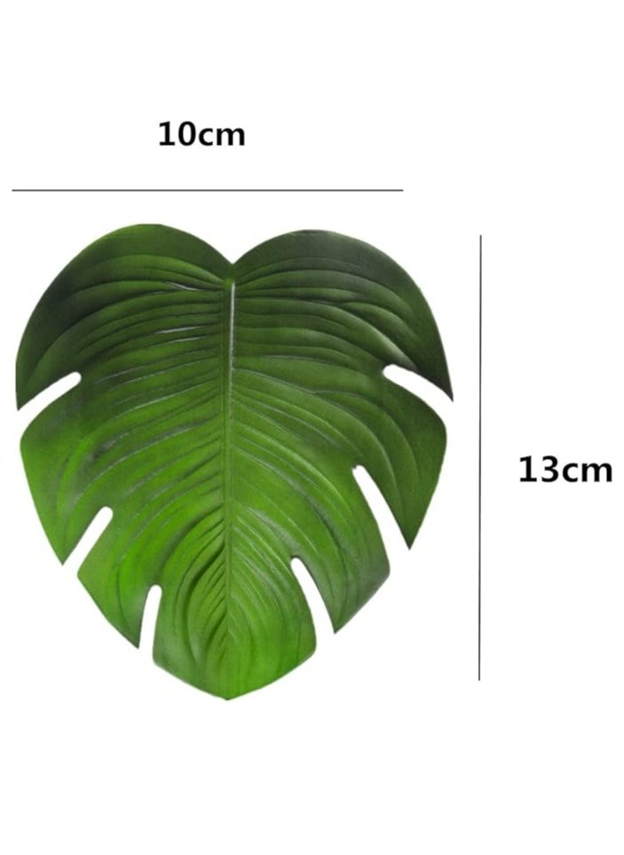 Generic - Palm Leaf Design Coasters – Set of 4 by Balincy Add a tropical touch to your table with these Hawaiian-style palm leaf coasters. Designed for both aesthetics and functionality, these coasters protect your wooden table, desk, or kitchen counter from spills and heat while preventing slippage. - Image 1