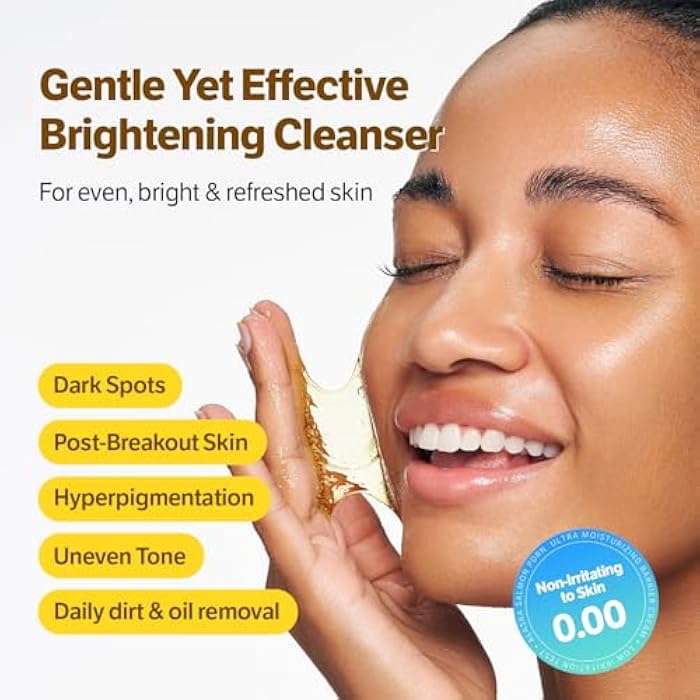 SUNGBOON EDITOR Kojic Capsule Brightening Cleanser | Low pH Gentle Gel Face Wash | Encapsulated Kojic Acid, Turmeric & Niacinamide for Dark Spots, Acne & Blackhead | Korean Skincare, Stocking Stuffers - Image 2