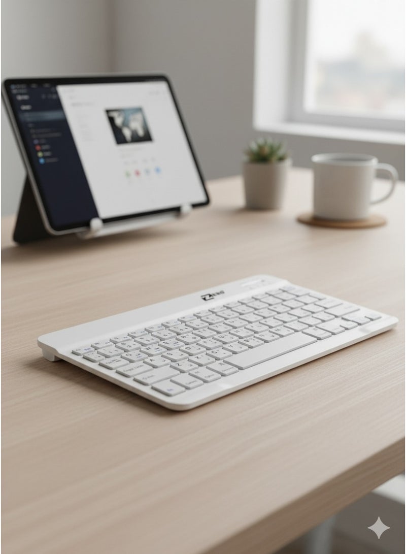 Zero Mini Slim Bluetooth Keyboard – Rechargeable, Lightweight & Compact – Compatible with Phones, Tablets & Computers - Image 5