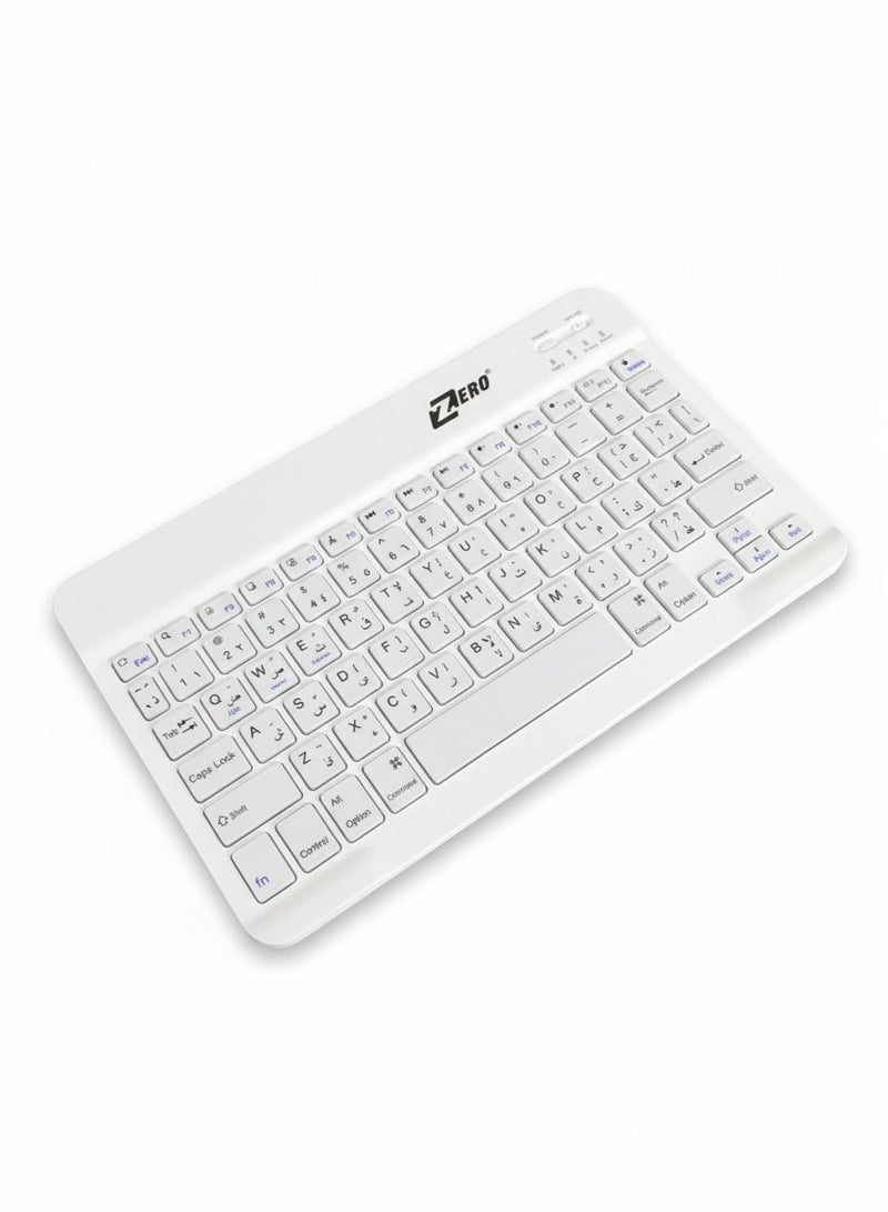 Zero Mini Slim Bluetooth Keyboard – Rechargeable, Lightweight & Compact – Compatible with Phones, Tablets & Computers - Image 1