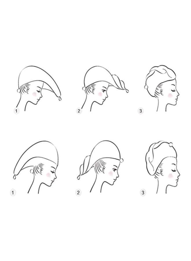 نيبمينينت طقم غطاء شعر للاستحمام مكوّن من قطعتين أرجواني 65x25سم - Image 3