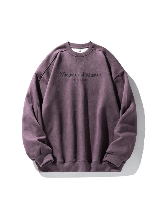 NIBEMINENT Sweatshirt Printed Round Neck Pullover Men's  Autumn Winter Warm Coats Fashionable Design Hoodies - Image 1