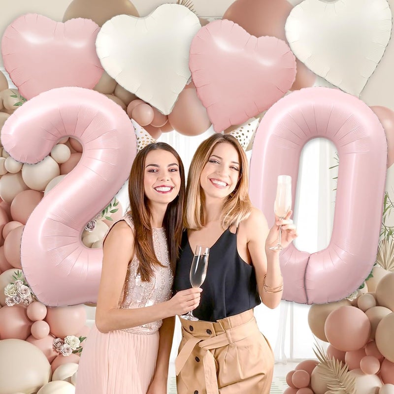 Florisland Pink 1 Balloon Number Pastel Pink 1st Birthday Party Decorations for Girls, 40inch Big Dusty Pink Balloon Foil Mylar 1 Birthday Balloons for First Anniversary Decorations (Number 1 Balloon) - Image 3