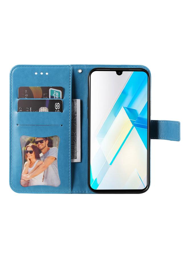 Zaboon Case For Infinix Note 12 / G96 7-petal Flowers Embossing Leather Phone Case - Image 4