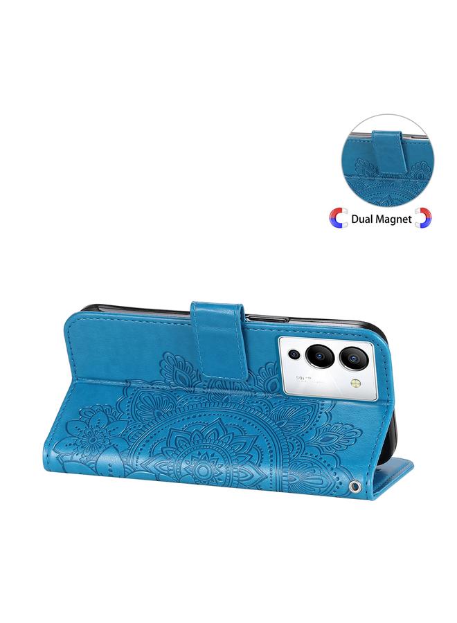 Zaboon Case For Infinix Note 12 / G96 7-petal Flowers Embossing Leather Phone Case - Image 5