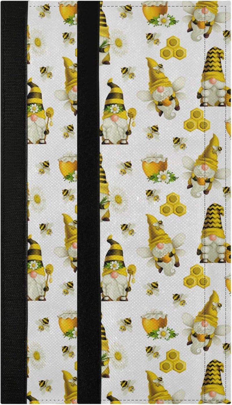 Oarencol Gnome Bees Honey Refrigerator Door Handle Covers Set of 2 Kitchen Appliance Decor for Fridge Oven Dishwasher - Image 1