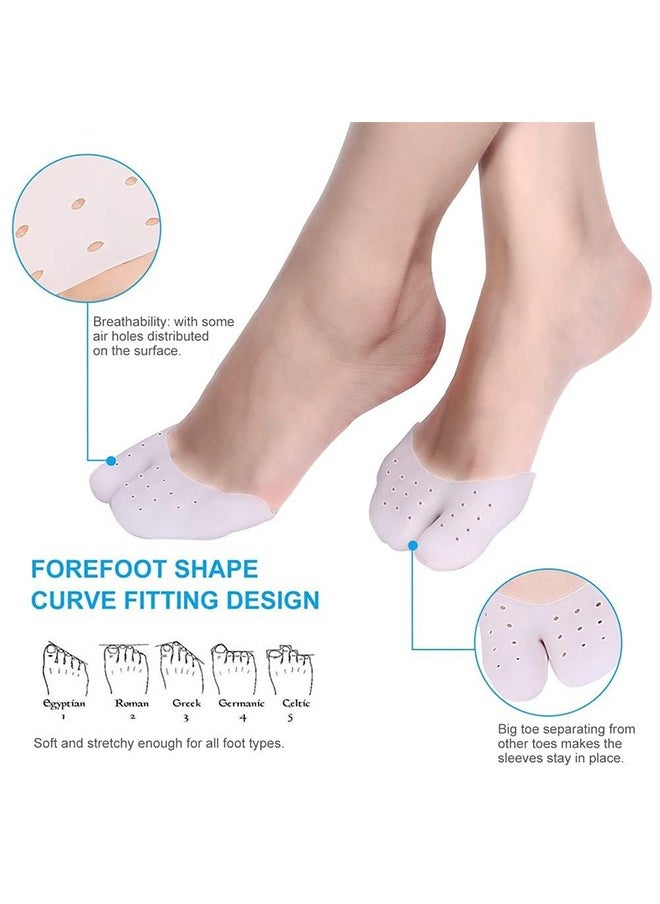 Ant - 2 Pair Toe Pouches Pads, Silicone Gel Sock Pads to Protect Toe, Metatarsal Pads Ballet Pointe Pads with Forefoot Cushion, Pointe Cap Point Shoes Pad - Image 1