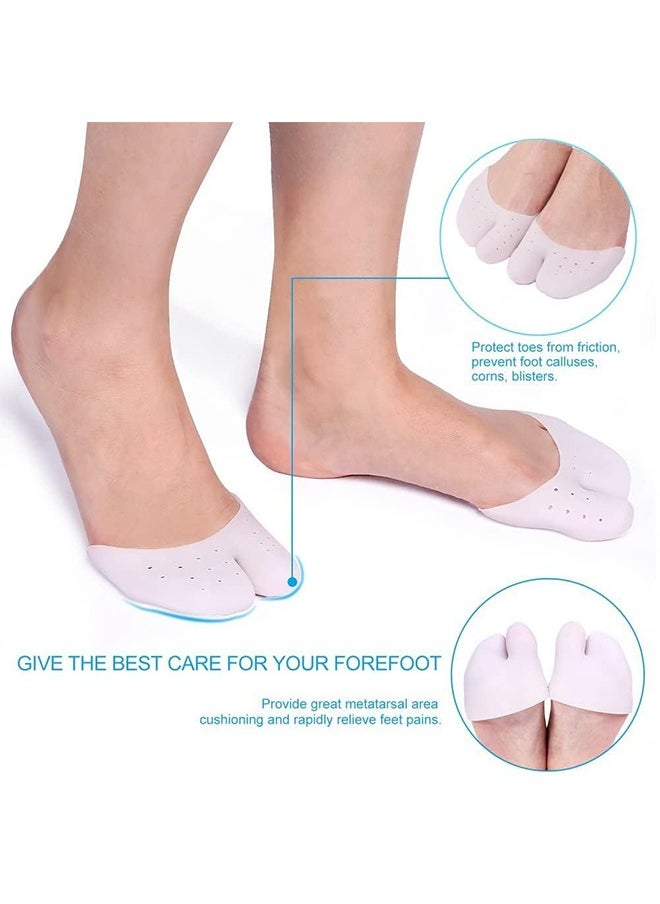 Ant - 2 Pair Toe Pouches Pads, Silicone Gel Sock Pads to Protect Toe, Metatarsal Pads Ballet Pointe Pads with Forefoot Cushion, Pointe Cap Point Shoes Pad - Image 1