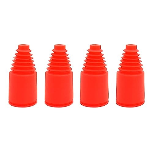 FLMLF Axle Boot 4PCS Quality Plastic 23 x 47mm Shock Boot Red HalfShaft Dust Cover for 15 RC Remote Car Hpi Baja Rovan King Motor 5B 5T 5SC - Image 1