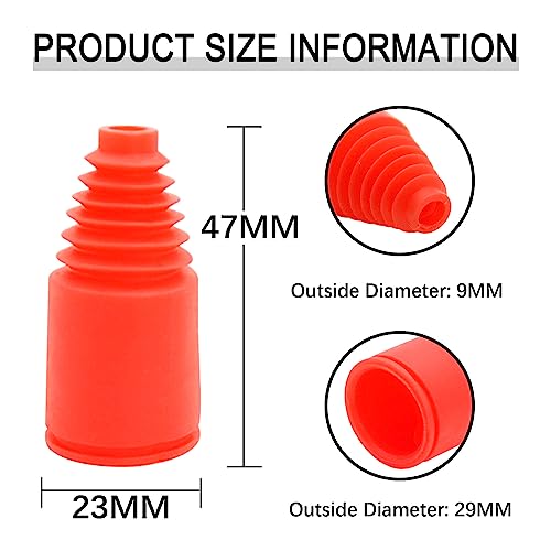 FLMLF Axle Boot 4PCS Quality Plastic 23 x 47mm Shock Boot Red HalfShaft Dust Cover for 15 RC Remote Car Hpi Baja Rovan King Motor 5B 5T 5SC - Image 5