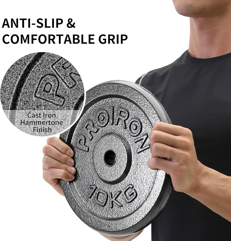 PROIRON Cast Iron Weight Plates Set - 4 x 1.25kg - Image 4