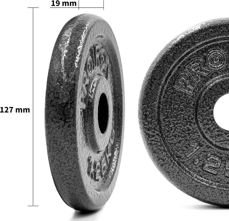PROIRON Cast Iron Weight Plates Set - 4 x 1.25kg - Image 2