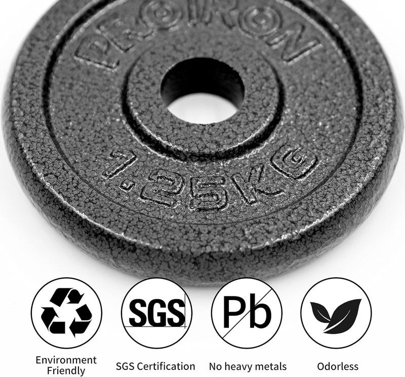 PROIRON Cast Iron Weight Plates Set - 4 x 1.25kg - Image 3