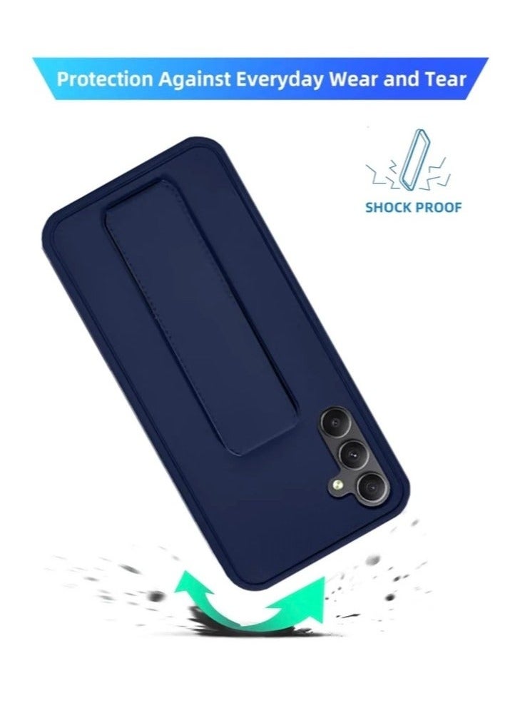 ARMOR - Case Cover For Samsung Galaxy A15 With Magnetic Hand Grip 3 in 1 Blue - Image 1
