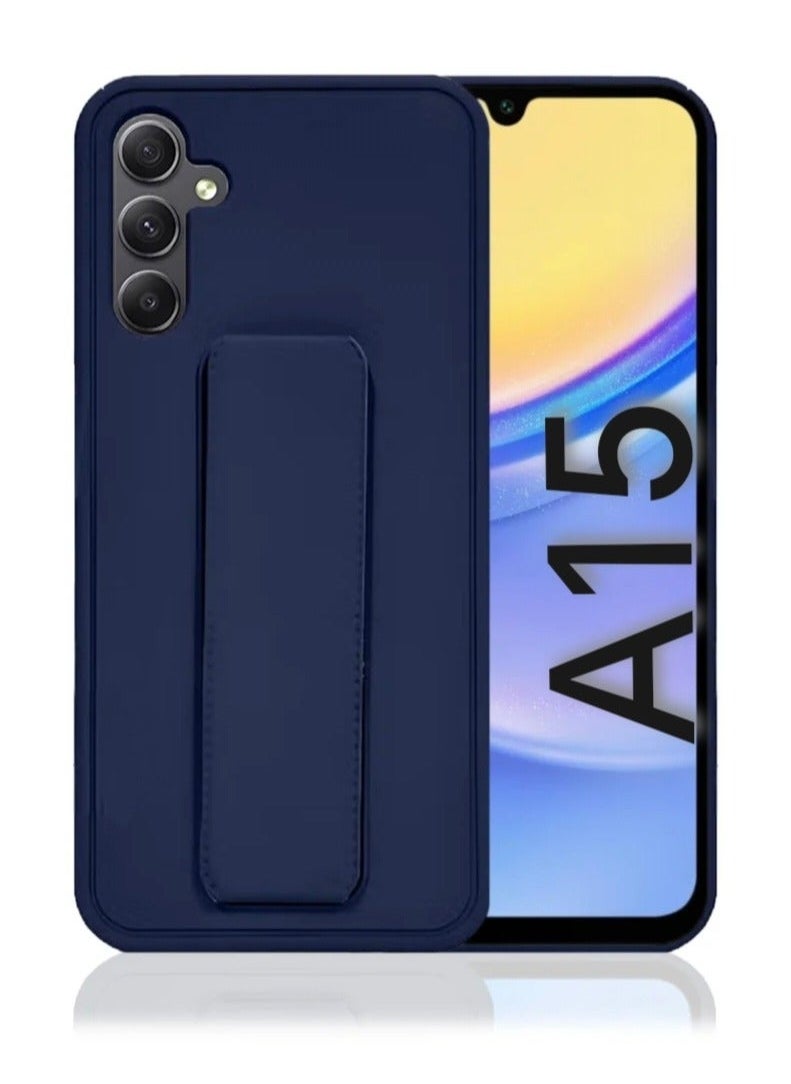 ARMOR - Case Cover For Samsung Galaxy A15 With Magnetic Hand Grip 3 in 1 Blue - Image 1