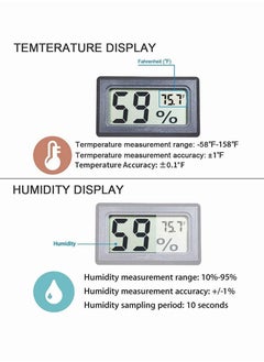 Y&D Mini Hygrometer Thermometer, SYOSI Built in Small Household Electronic Thermometer And Hygrometer, Digital Indoor Humidity Gauge Monitor with Temperature Meter Sensor Fahrenheit (℉) 6 Pack Black  - Image 5