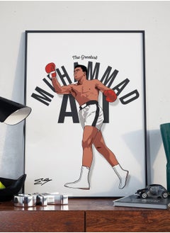 Muhammad Ali Boxing Poster with Frame 50x40cm