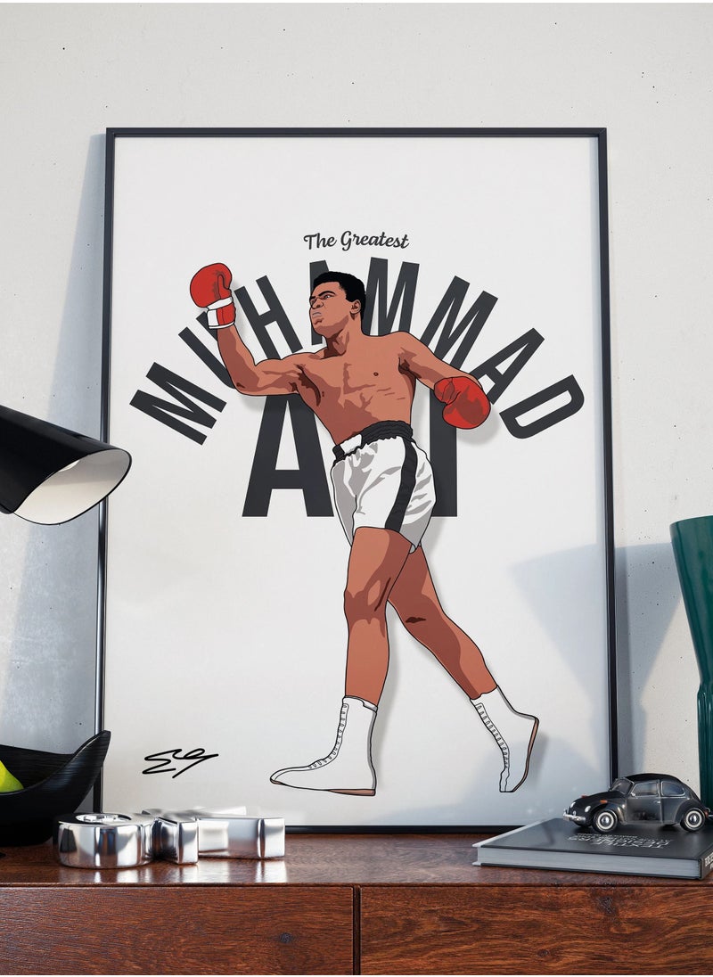 Boomah Accessories - Muhammad Ali Boxing Poster with Frame 50x40cm - Image 1