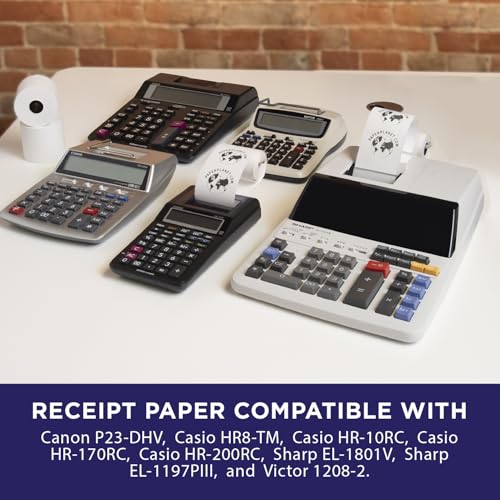 PaperPlanet Adding Machine Bond Paper Rolls for Finance and Tax Professionals by Paper Planet | Printing Calculator Rolls Compatible with Select Canon, Casio, Sharp, and Victor Adding Machines | 12 Rolls - Image 3