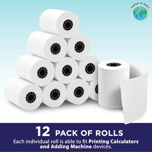 PaperPlanet Adding Machine Bond Paper Rolls for Finance and Tax Professionals by Paper Planet | Printing Calculator Rolls Compatible with Select Canon, Casio, Sharp, and Victor Adding Machines | 12 Rolls - Image 2