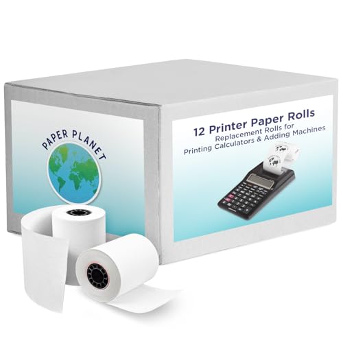 PaperPlanet Adding Machine Bond Paper Rolls for Finance and Tax Professionals by Paper Planet | Printing Calculator Rolls Compatible with Select Canon, Casio, Sharp, and Victor Adding Machines | 12 Rolls - Image 1