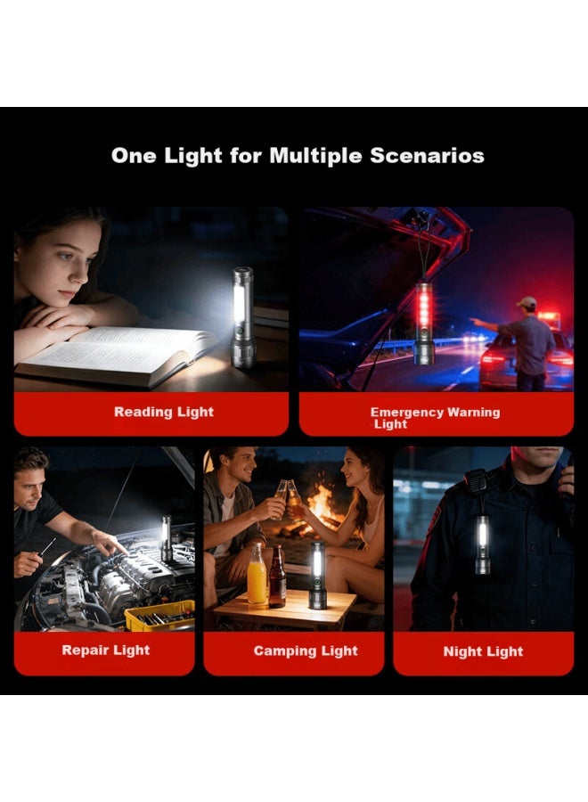 Aoc High-power Zoomable Flashlight Super Bright Long-range Outdoor Camping Adventure Emergency Patrol Home Use - Image 5