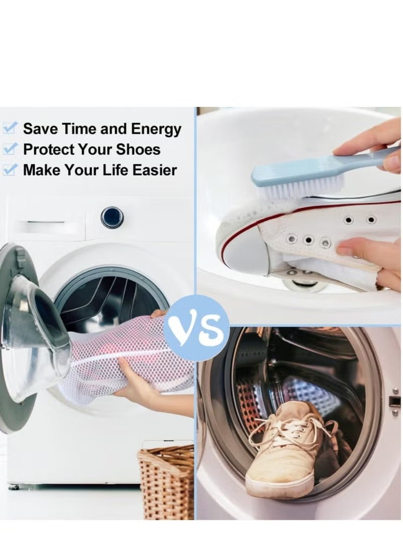 Shoe Washing Machine Bag, 2 Pack Honeycomb Mesh Laundry Bag with Zipper for Sneakers, Running Shoes, Sock, Bras, Delicates and Toys - Image 3