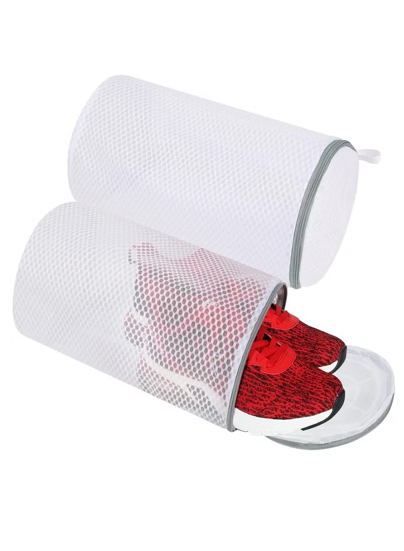 Shoe Washing Machine Bag, 2 Pack Honeycomb Mesh Laundry Bag with Zipper for Sneakers, Running Shoes, Sock, Bras, Delicates and Toys - Image 1