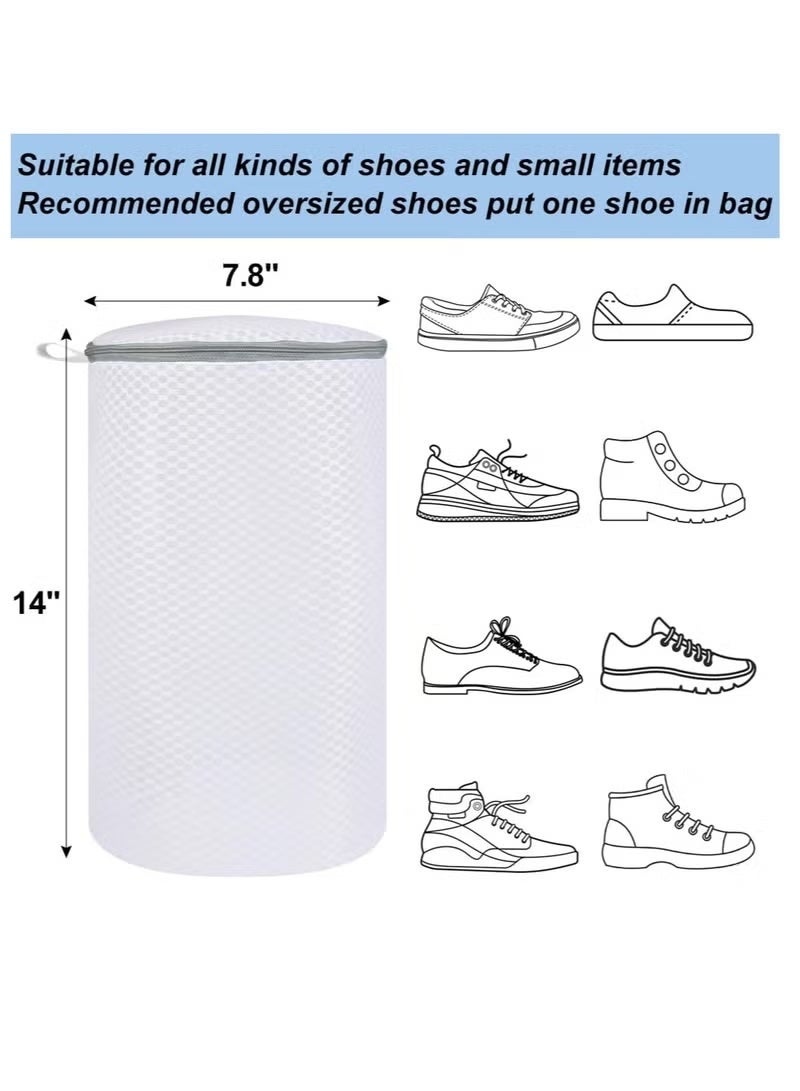 Shoe Washing Machine Bag, 2 Pack Honeycomb Mesh Laundry Bag with Zipper for Sneakers, Running Shoes, Sock, Bras, Delicates and Toys - Image 4