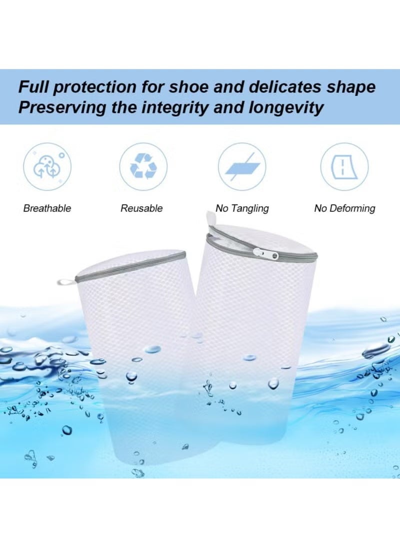 Shoe Washing Machine Bag, 2 Pack Honeycomb Mesh Laundry Bag with Zipper for Sneakers, Running Shoes, Sock, Bras, Delicates and Toys - Image 5