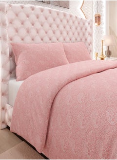 Color Sense Color Sense Print 1 Comforter + 2 Pillow Cases Queen Cotton Blush 240x200cm  - Image 2