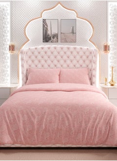 Color Sense Color Sense Print 1 Comforter + 2 Pillow Cases Queen Cotton Blush 240x200cm  - Image 3