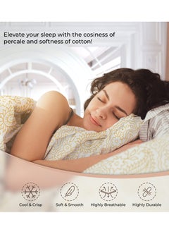 Color Sense Color Sense Print 1 Comforter + 2 Pillow Cases Queen Cotton Blush 240x200cm  - Image 5
