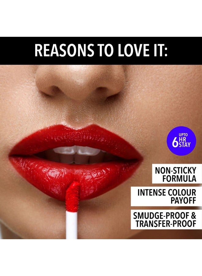 Blue Heaven Hyper Stay Weightless Liquid Matte Lipstick | Long-lasting & Smudge Proof | Non-Transfer Matte Lipstick for Women| Ferrari Red-03 | 6ml - Image 3