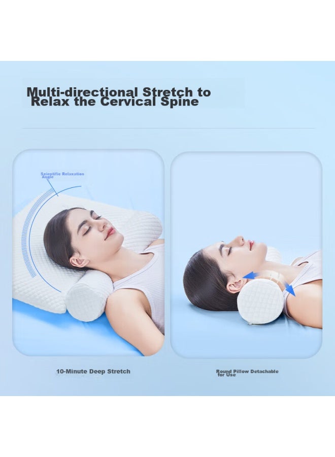 Aeromax Memory Foam Cervical Pillow, Cervical Spondylosis Adult Sleeping Pillow, Detachable Traction Round Pillow - Image 2