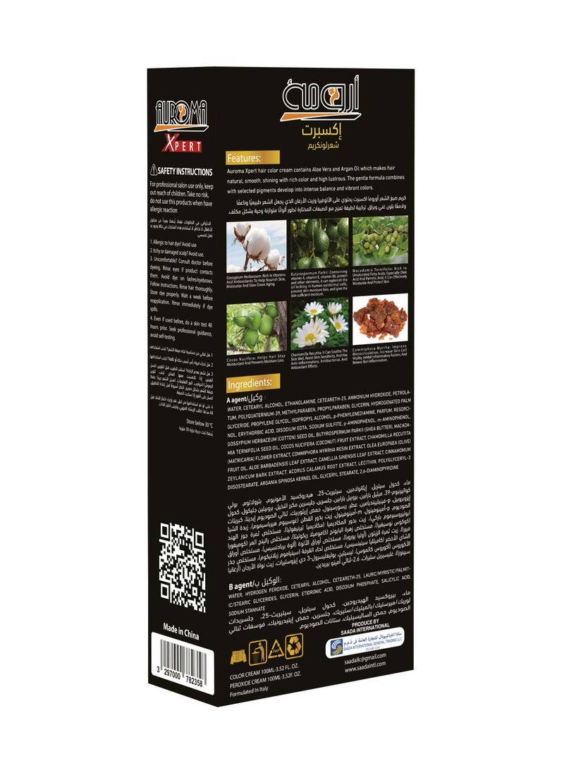 AUROMA Auroma Xpert hair color cream natural ingridents light red U28  - Image 2