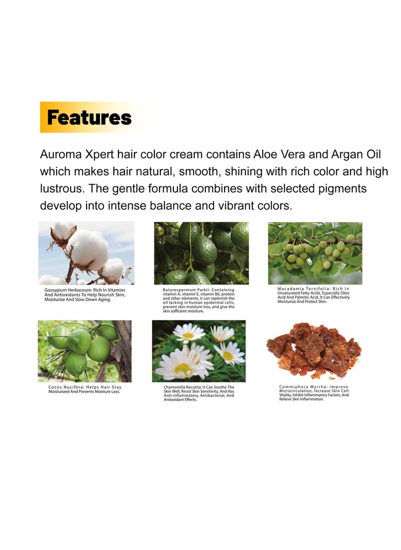 AUROMA Auroma Xpert hair color cream natural ingridents light red U28  - Image 4