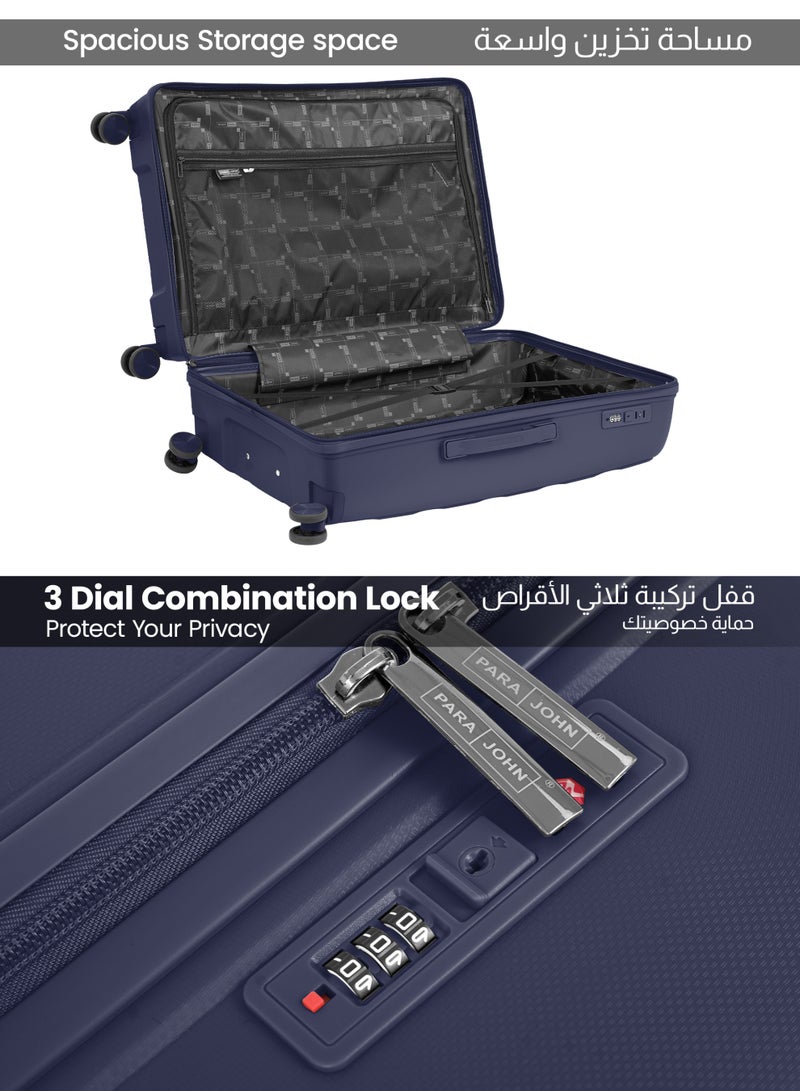 Parajohn CarryX Series Set of 2 Luggage| Small 10KG & Large 30KG Polypropylene 8 Wheel Trolley Hardsided Travel Suitcase - Image 4