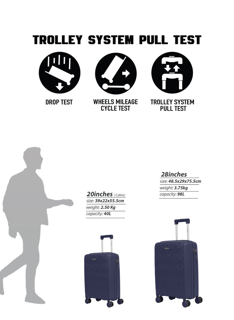 Parajohn CarryX Series Set of 2 Luggage| Small 10KG & Large 30KG Polypropylene 8 Wheel Trolley Hardsided Travel Suitcase - Image 5