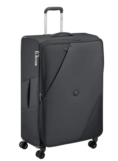 ديلسي _باريس Maringa 82cm Softcase 4 Double Wheel Expandable Check-In Luggage Trolley Black